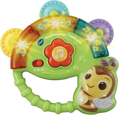 Vtech Baby Musical Bee Tambourine - Jucărie muzicală cu numere, sunete amuzante, propoziții și cântece - Pentru copii cu vârsta cuprinsă între 3-36 luni Jucarii Bebe Naty Shop Titlu implicit