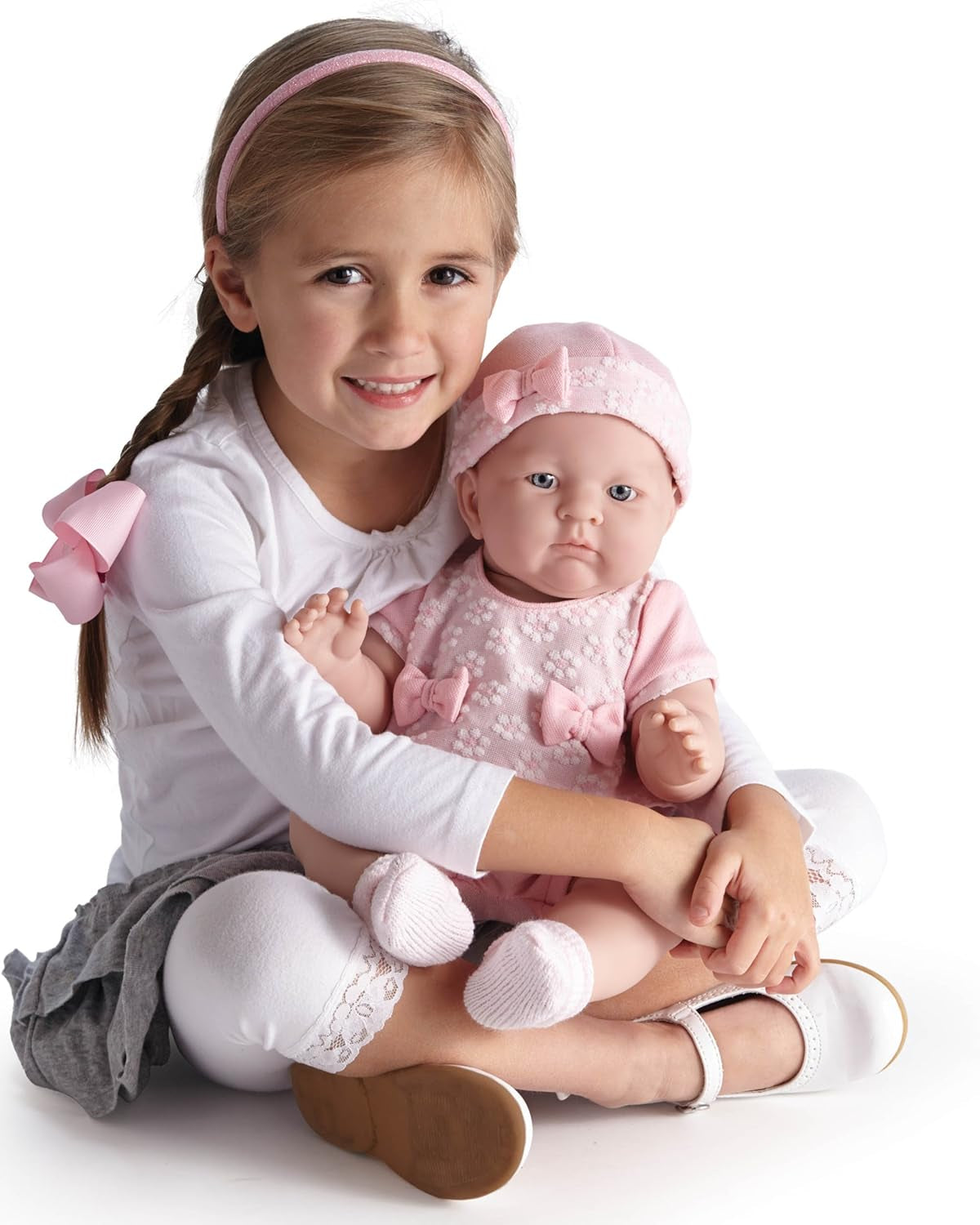 JC Toys Attribut non applicable au produit Lily In Pretty Realistic Doll Babypuppe, Hellrosa, 45,7 cm