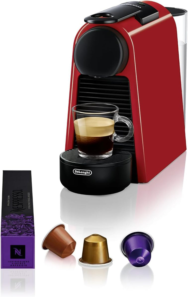 Machine à expresso avec capsules Nespresso De'Longhi Essenza Mini, noir | Pression de la pompe 19 bars | Réservoir d'eau 0,6 l | Pour expresso et poumon | Petite machine à expresso – De bons moments café | EN85.B
