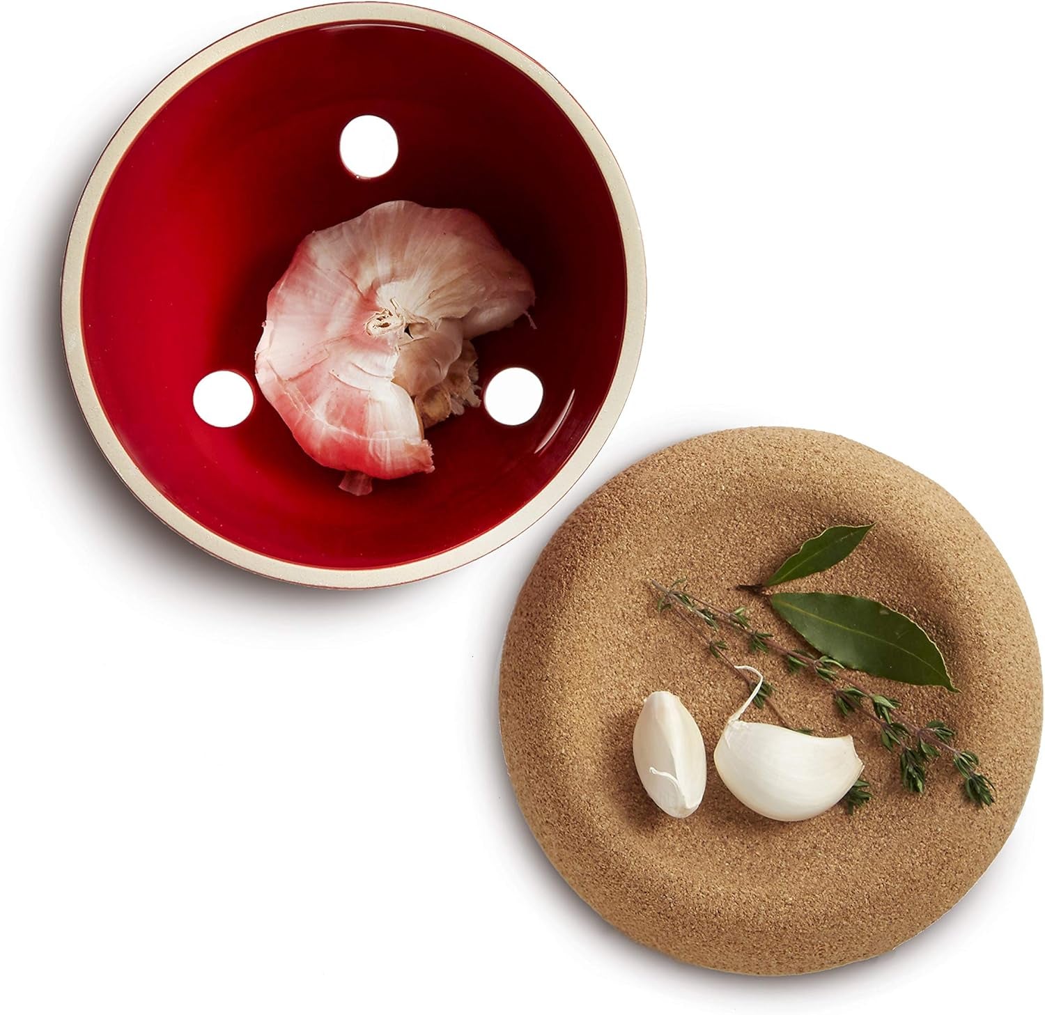 EH348763 Pot à ail, céramique, 14,6 x 14,6 x 13,4 cm, céramique, Grand Cru, 14,6 x 14,6 x 13,4 cm Boîtes de conservation Naty Shop