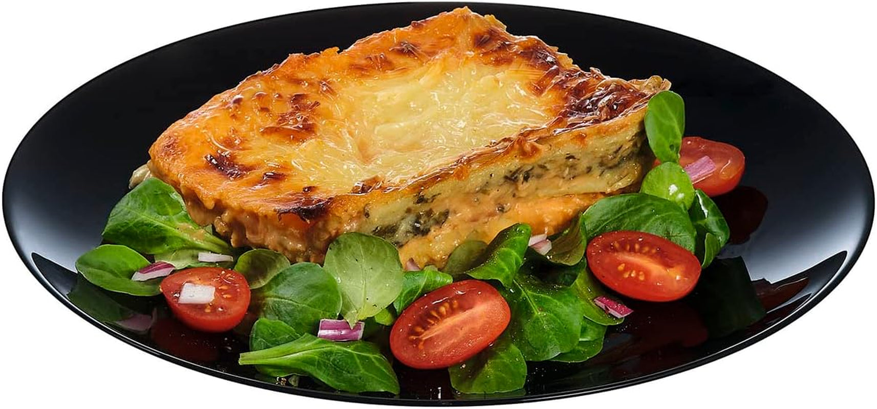 Arcopal Zelie service de table en verre noir, 12 pièces, 4 places, noir