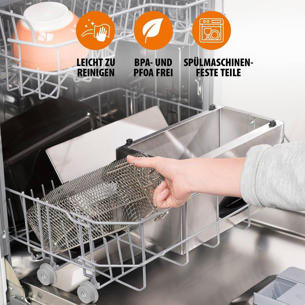 Friteuse à huile Tristar FR-6935, 2000 watts, 3 litres, thermostat, zone froide, 3-4 personnes, électroménager en métal Naty Shop