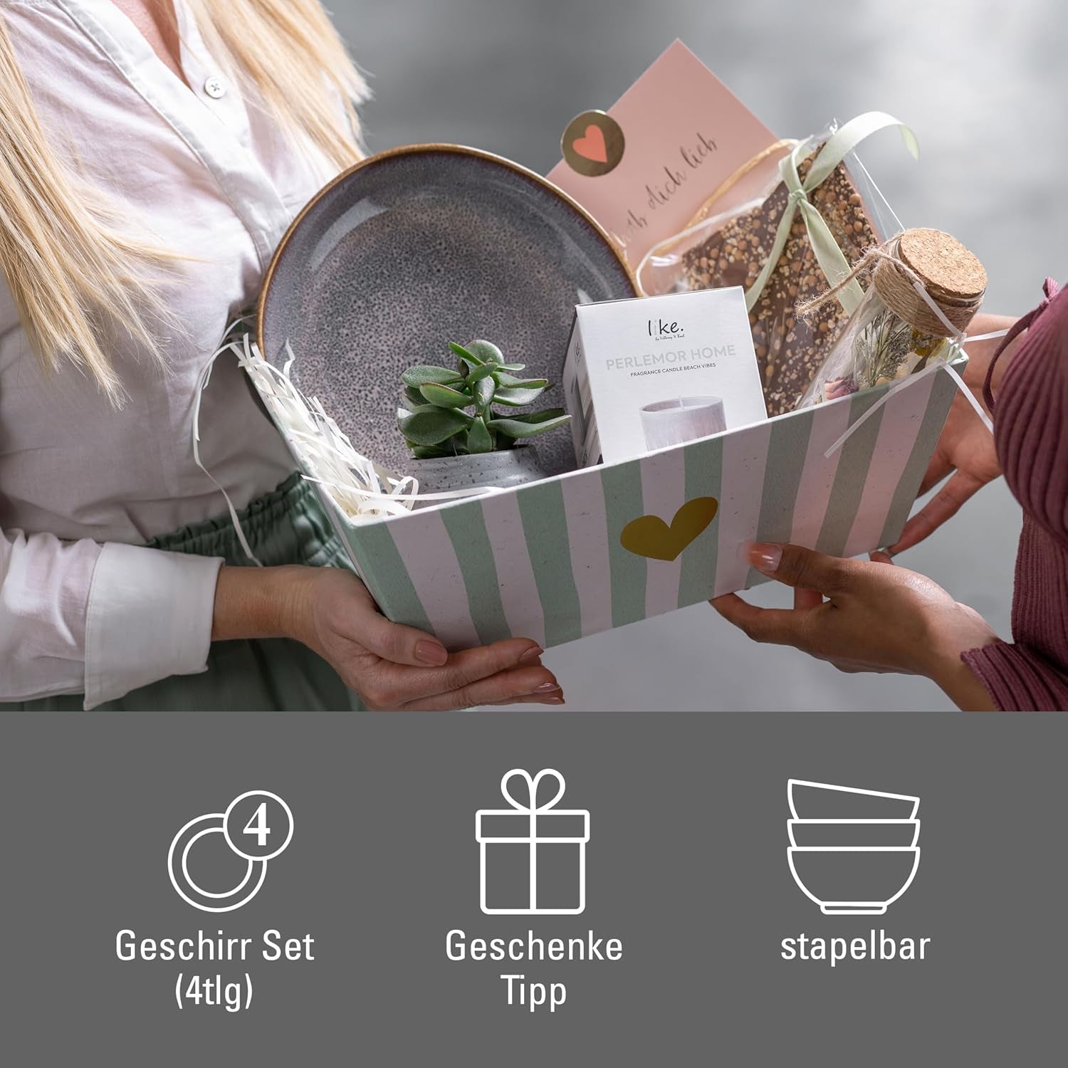 Service de table Lave beige de Villeroy & Boch, 4 pièces, env.