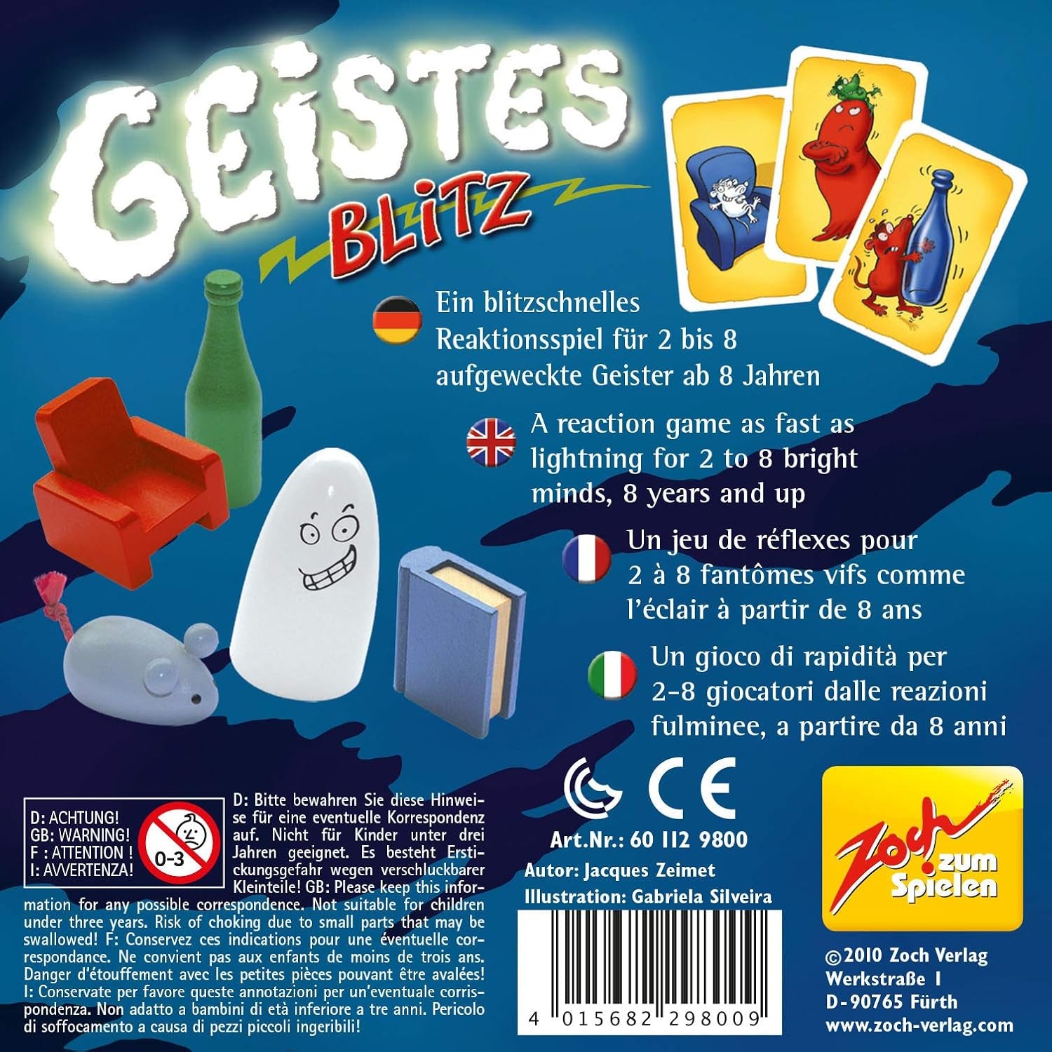 Zoch 601129800 Brainwave - Le jeu de réaction amusant pour petits et grands ; celui qui attrape rapidement les bonnes pièces a de grandes chances de gagner, à partir de 8 ans