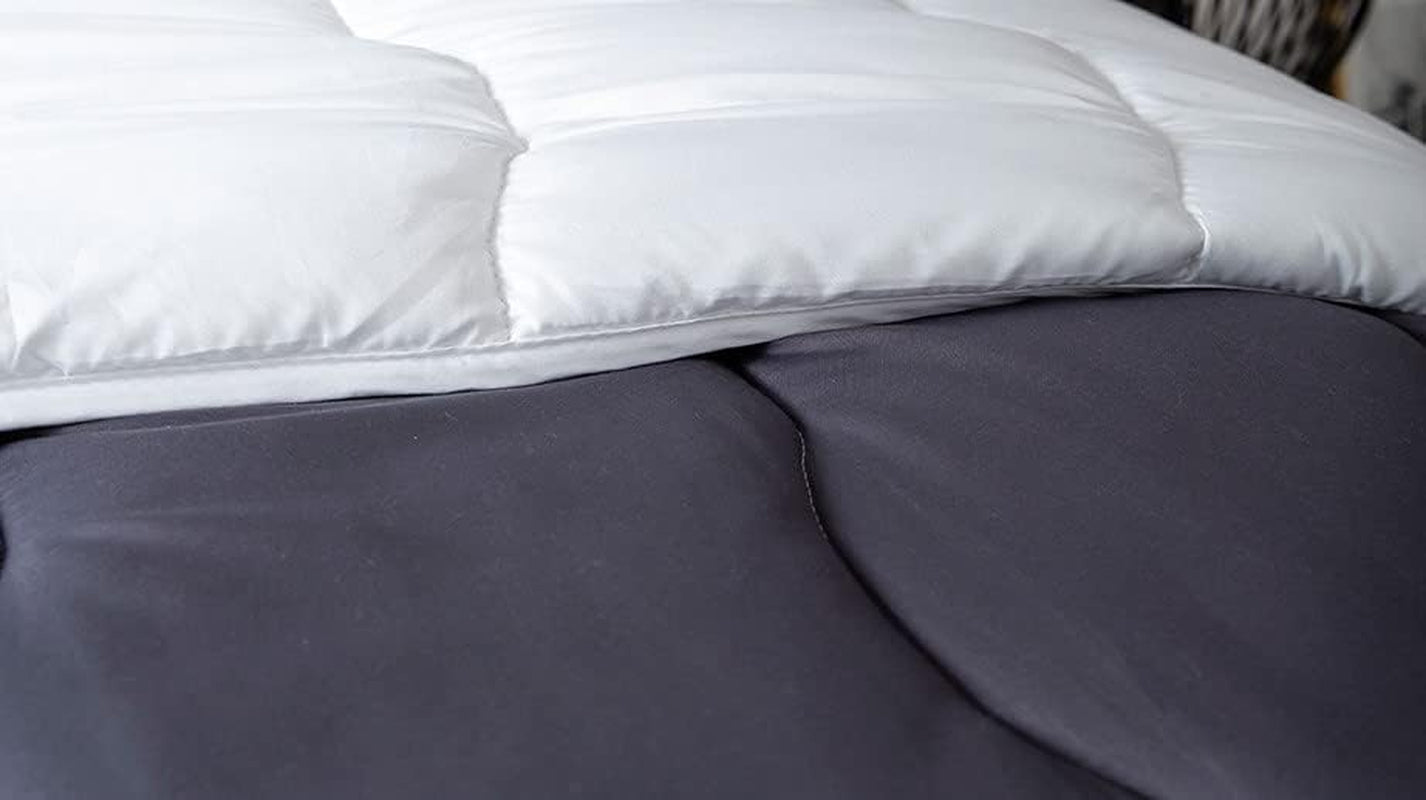 Couette Abeil, Bicolore, 220 X 240 Cm, Blanc et Gris Couettes et quilts Naty Shop