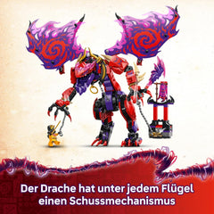 LEGO NINJAGO Chaosdrache Donnerzahn - Jeu avec 6 figurines Ninja - Jeu de rôle pour les jeunes et les filles à partir de 8 ans - Jeu pour la série TV Aufstieg der Drachen 71832