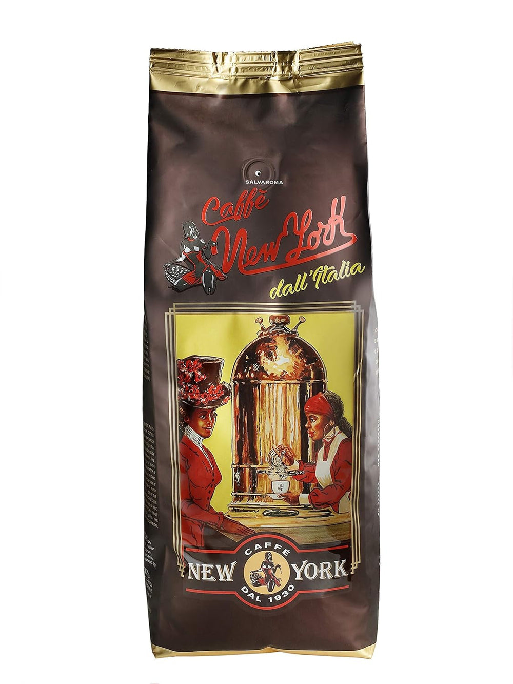 New York Coffee - EXTRA P - Café en grains, goût fort et décisif, grains Arabica et Robusta, à moudre, expresso italien, mélange de bar - qualité premium depuis 1930 - 1 kg, grains