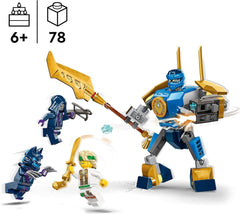 LEGO NINJAGO Jay Battle Mech, jouet ninja pour enfants avec figurines, y compris figurine de Jay avec mini katana, figurines d'action et robot, petit cadeau pour garçons et filles créatifs à partir de 6 ans 71805 Jeux de construction Besuche den LEGO-Store