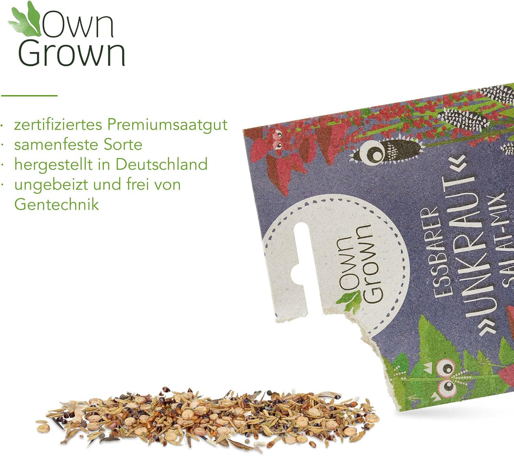 Wildkräuter Samen : Bunte Premium Kräuter Samen Mischung mit Löwenzahn Samen, Sauerampfer, Spitzwegerich uvm – Unkraut Samen Mix für Garten, Balkon – Kräuter Pflanzen Saatgut alte Sorten von OwnGrown