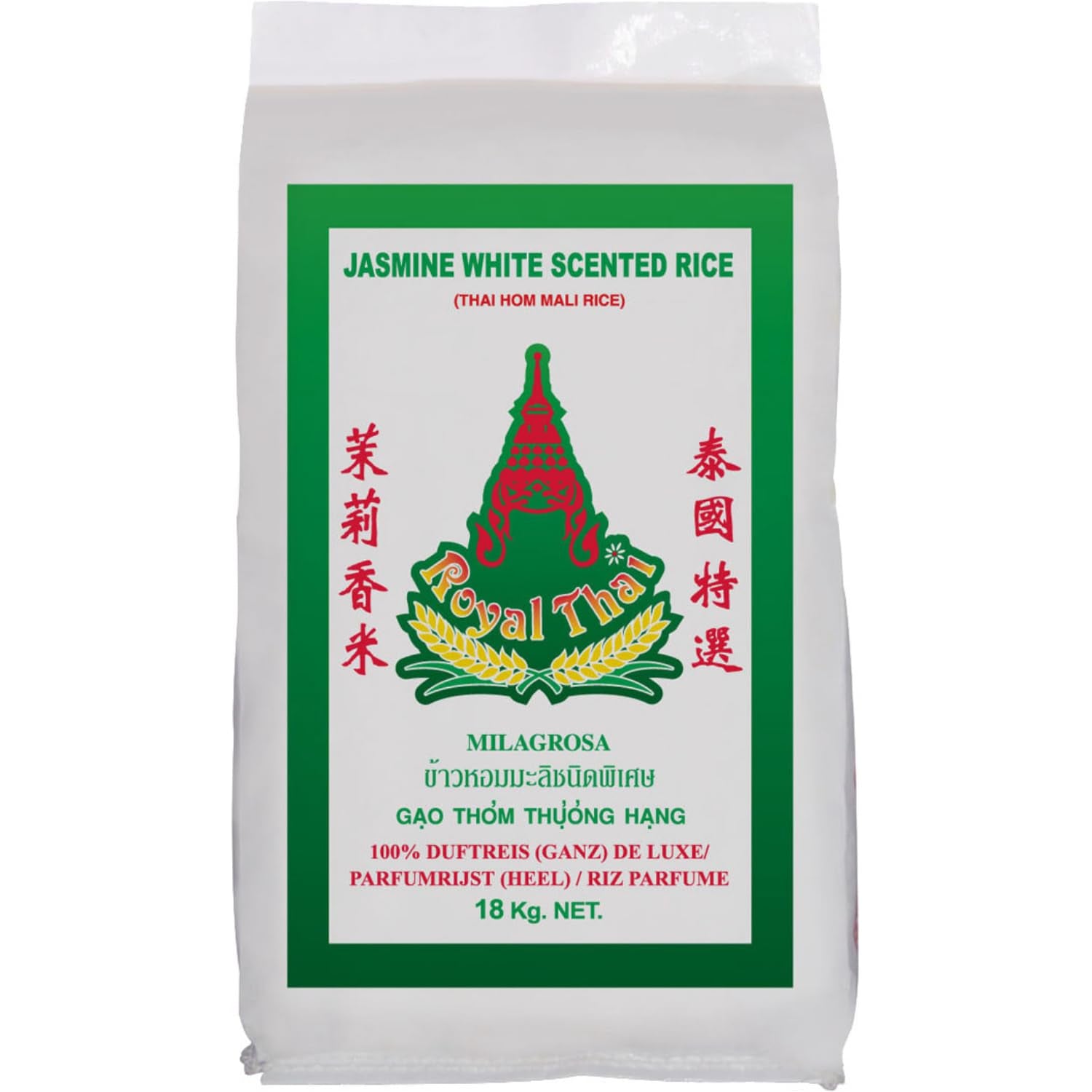 ROYAL THAI RICE - Riz à grains longs et parfumé au jasmin - 1 x 18 kg