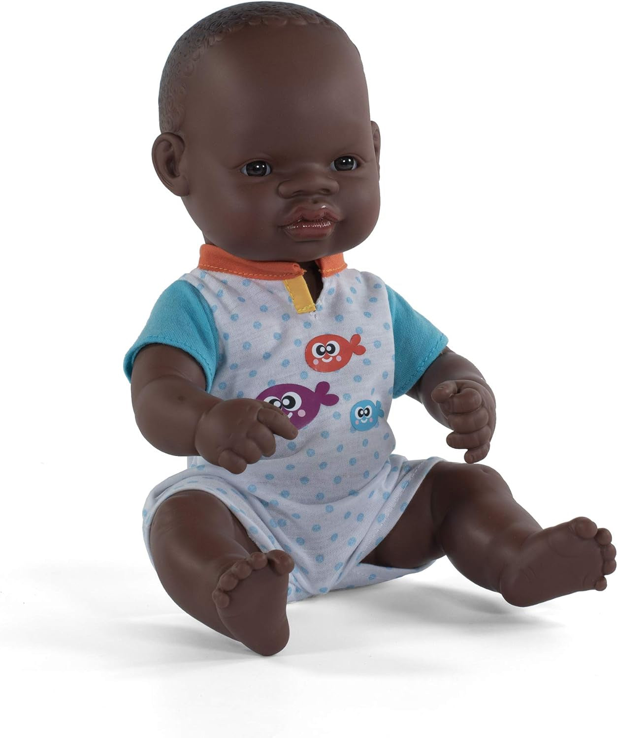 Miniland Baby poupée, garçon africain, 32 cm, anatomiquement correcte