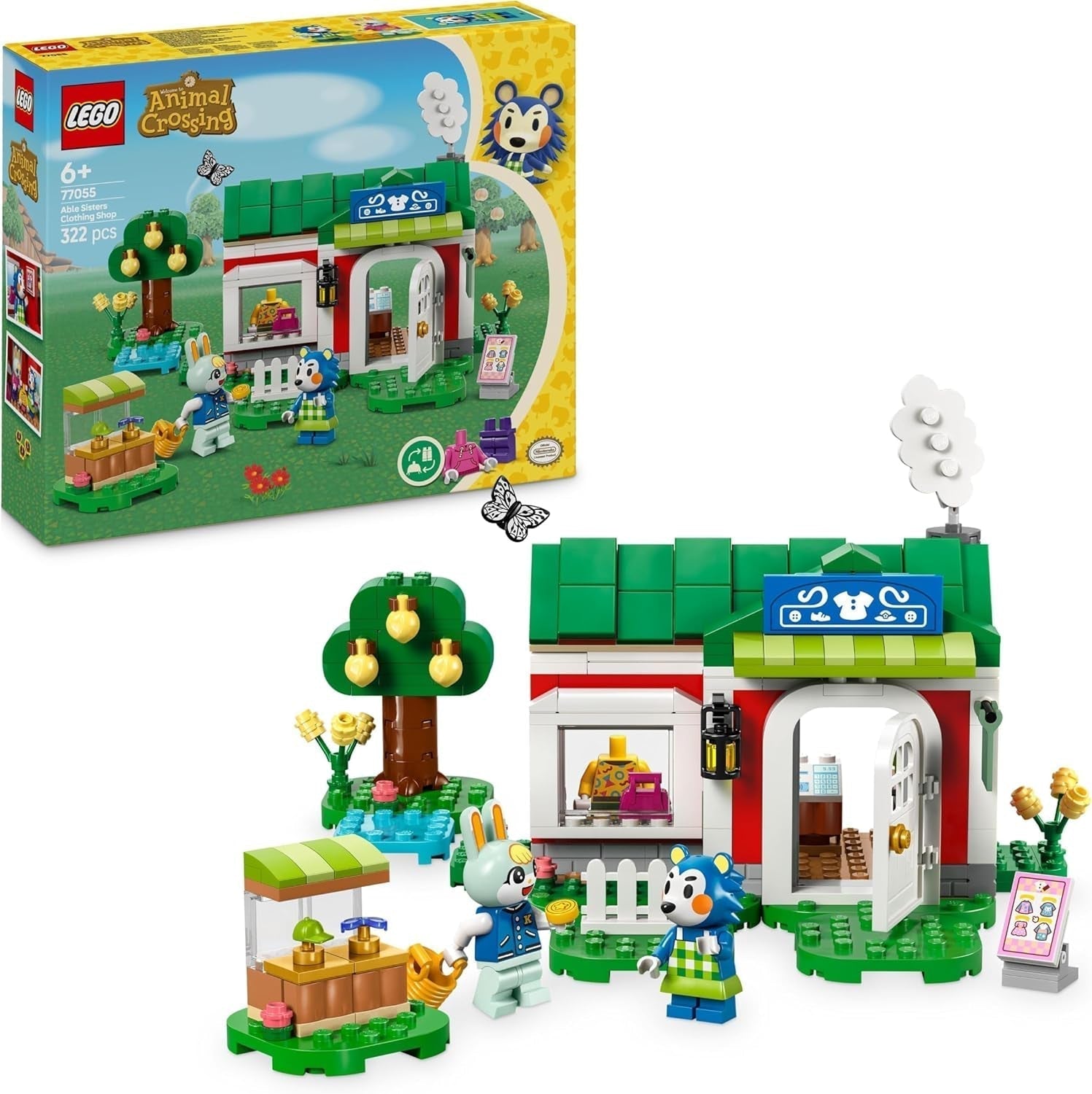LEGO Animal Crossing Tailoring Sisters Ensemble de construction de jeu de rôle créatif Cadeau pour les filles, les garçons et les fans de jeux vidéo à partir de 6 ans Ensemble de jeu d'aventure 77055 Ensembles de construction Besuche den LEGO-Store Default Title