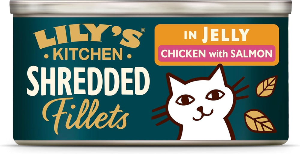 Lily's Kitchen Aus Naturichen Ingredient hermestellung Filets cuits dans de la gelée avec des cuisses et des laches ausgewachsen Nassfutter für Katzen Dose de 70 g