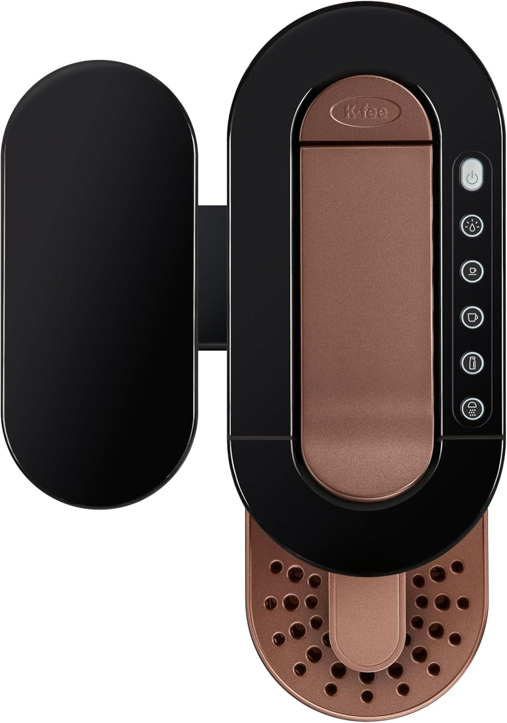 Machine à expresso à capsules K-FEE TWINS II pour café, thé et cacao | Machine à expresso pour grandes tasses | Chauffage rapide | Réservoir d'eau de 2,3 l | 19 barres | Cuivre noir