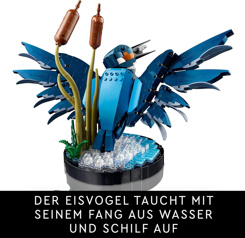 LEGO Icons Eisvogel Modellbausatz für Erwachsene, Vogel-Modell fürs Wohnzimmer oder Büro, Wohn- und Homeoffice-Deko, Geschenk für Vogelliebhaber und Ornithologen, Frauen und Männer 10331