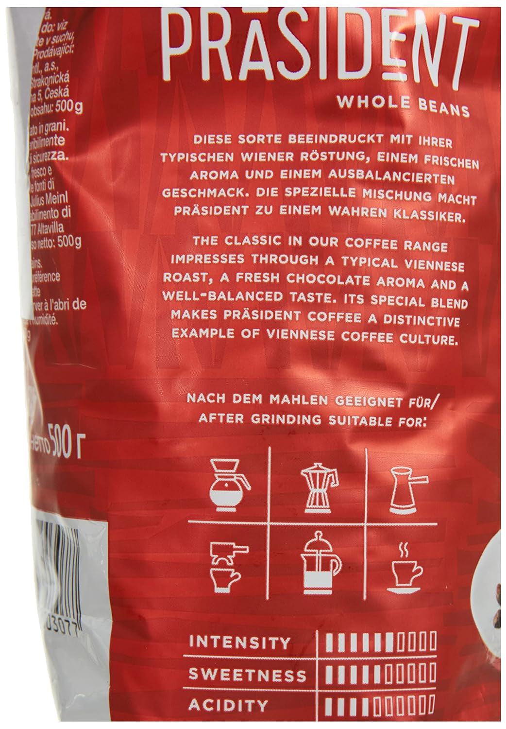 Président Haricots Entiers Pack de 2 (2 x 500g)