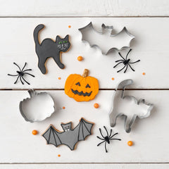 Zenker Emporte-pièce en forme de chat et de bosse – Parfait en acier inoxydable pour Halloween – Passe au lave-vaisselle – Idéal pour la pâtisserie d'Halloween, Argent