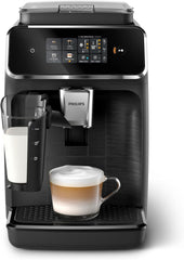 Machine à expresso automatique PHILIPS série 2300 - 4 boissons, écran tactile couleur moderne, système de préparation de lait LatteGo, SilentBrew, moulin 100% céramique, filtre AquaClean. Noir mat (EP2330/10)