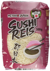 Riz Miyako Japon pour sushi, grains ronds, 0,5 kg
