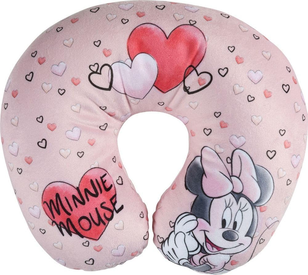 Tataway dans Viaggio SI Grows – Oreiller de voyage Disney Minnie Mouse | Matière douce et veloutée | Lavable à la main 30° | Remplissage de micro perles | Chaise enfant adaptée à partir de 3 ans, Rose, taille unique, coussins de voyage en velours Naty Shop Titre par défaut