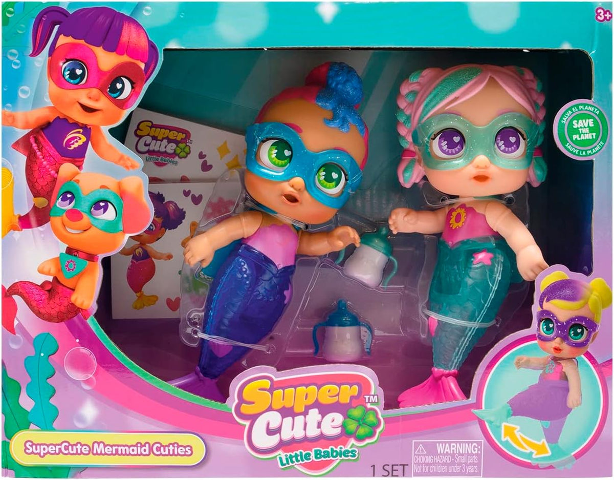 Super niedliche Mini-Sirenen Kala et Gabi 12 cm haute avec des lumières douces, pour jouer dans et aucher des eaux (64320046)