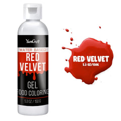 Colorant alimentaire en gel – Colorant alimentaire en gel hautement concentré pour gâteaux, pâtisserie, œufs de Pâques, boissons – Colorant alimentaire sans sucre pour fondant, glaçage, slime, décoration de gâteaux (velours rouge, 150 g)