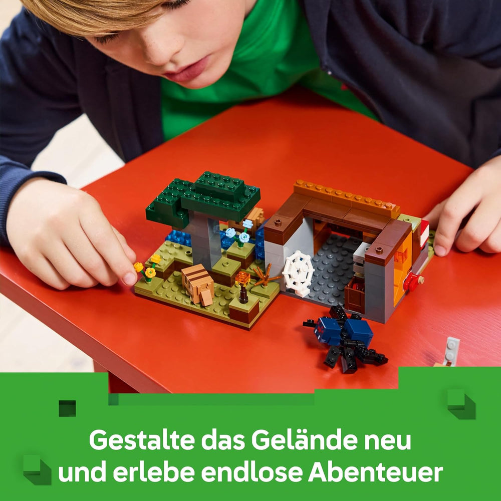 LEGO Minecraft Die Expedition zur Gürteltiermine - Jeux de jeu interactifs avec têtes de rotation et figurines de loup - Fonction TNT - Jeux de jeu pour jeunes et filles à partir de 8 ans - 21269
