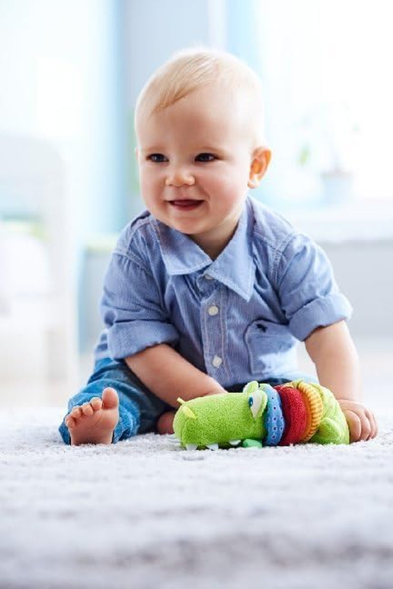 HABA 304759 - Zornăitor crocodil, jucărie pentru copii din țesătură cu motor cu zornăitor, jucărie de la 6 luni Jucarii Bebe Naty Shop