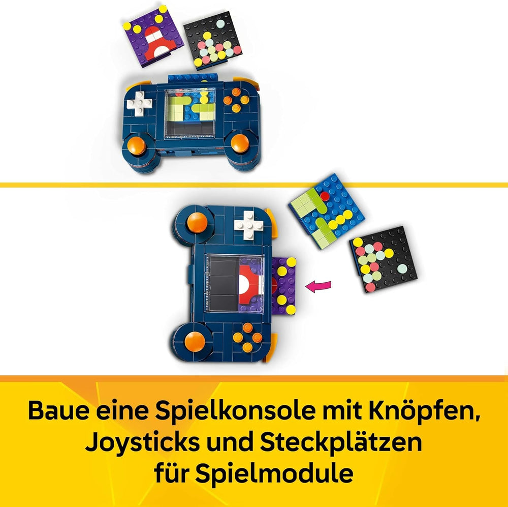 Console de jeu rétro LEGO Creator 3 en 1 – Se transforme en machine d'arcade ou en ordinateur avec clavier et souris – Idée cadeau de joueur pour garçons et filles de 8 ans et plus – 31380