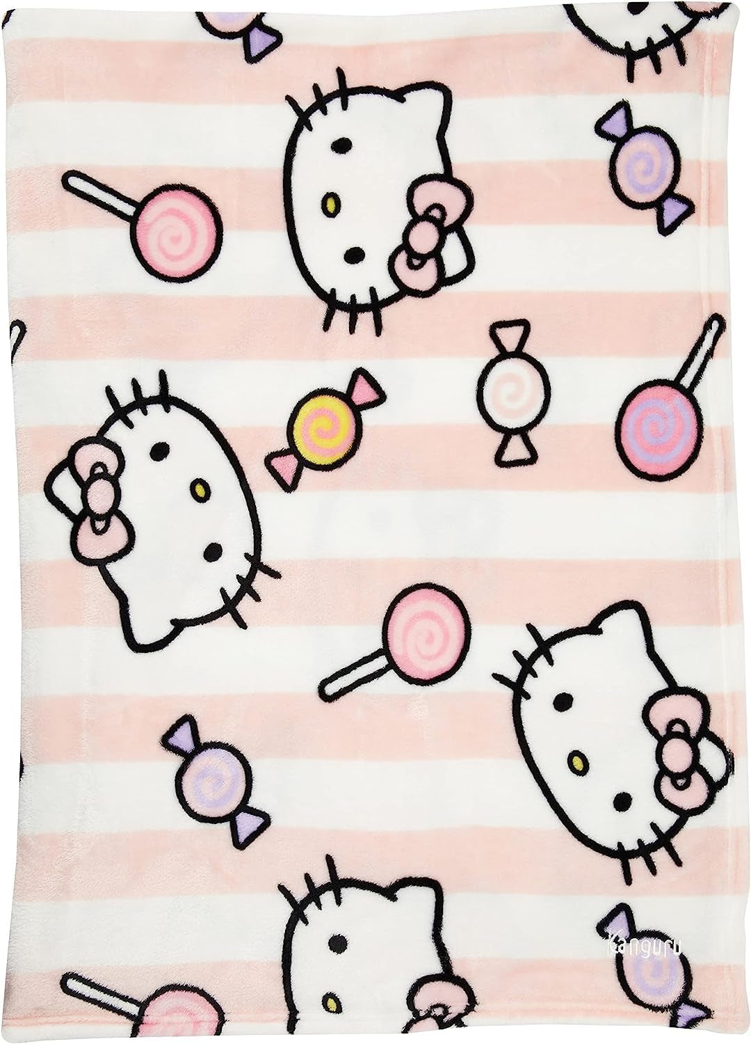 Couvre-lit Hello Kitty, rose, couverture douce 130X170Cm, couvre-lit en microfibre couvre-lit ou couvre-lit canapé. Qualité avec certificat Oekotex, Sanrio Lits et Couvertures Besuche den Kanguru-Store