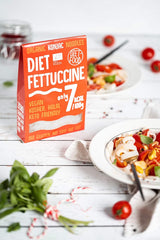 Fettuccine Konjac Noodles Bio Shirataki Diet-Food - 300g, faible en glucides, sans sucre, céto, végétalien, faible en calories, sans gluten et sans œufs, à base de farine de Konjac