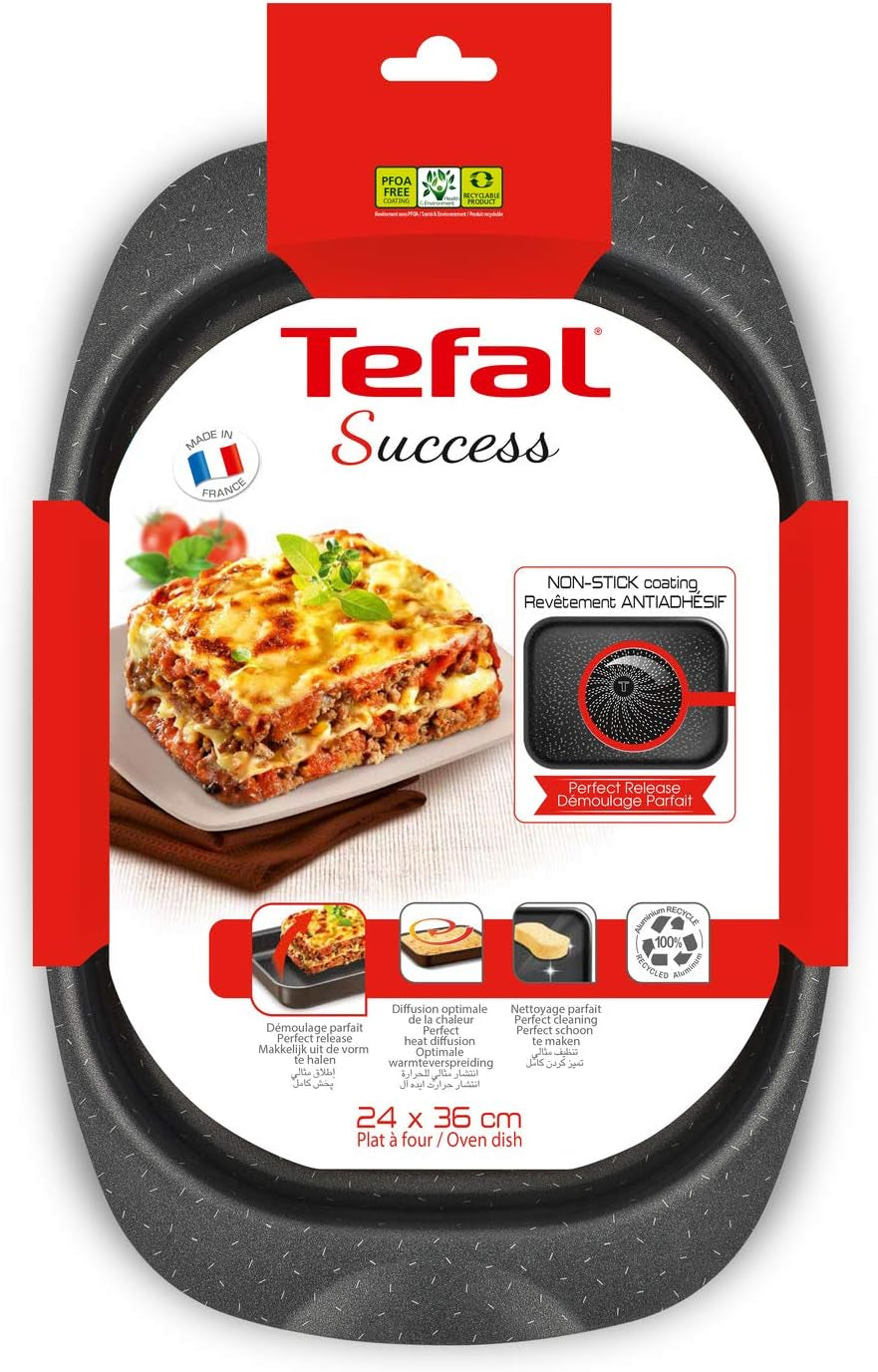 Tefal J1601502 Success Auflaufform Aluminium Schwarz 36 X 24 X 5,5 Cm Moules et plaques pour pâtisserie Naty Shop