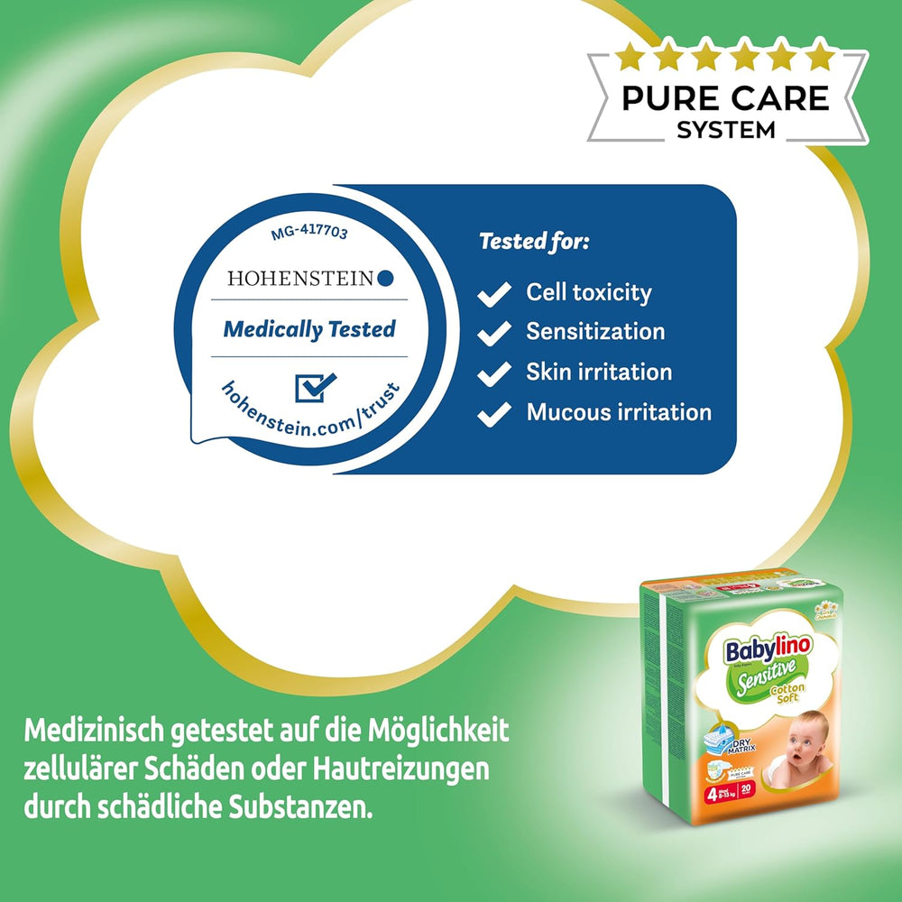 Couches bébé Sensitive taille 4, Maxi (8-13 kg), 20 pièces