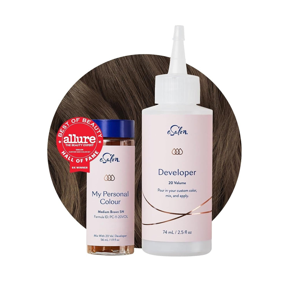 Ensemble de teintures capillaires permanentes, couverture 100 % des gris, coloration maison, 0 % d'ammoniaque, teintures capillaires multidimensionnelles, teintures capillaires professionnelles, Naty Shop, teinture capillaire, brun moyen 5N