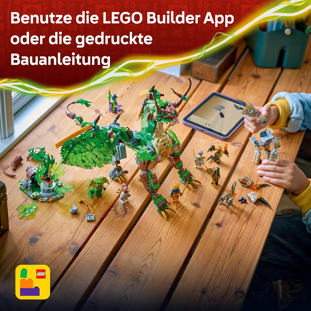 LEGO NINJAGO Le Drache des Lebens - Jeu de Ninja avec figurine Drachenfigur, Mini Monster Mech, 8 figurines et Schwertern - Créations créatives pour les jeunes et les filles à partir de 8 ans et les fans - 71859