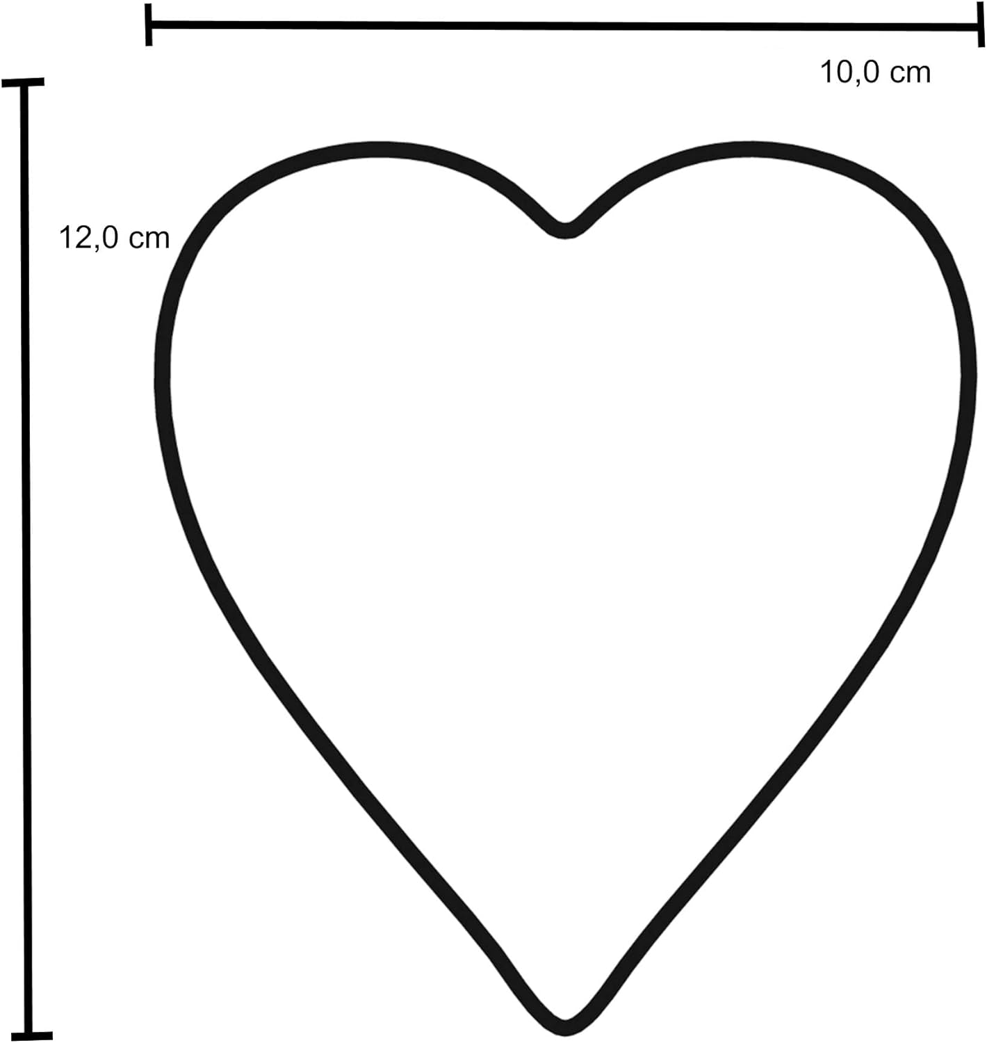 Emporte-pièce en pain d'épices original Kaiser en forme de cœur 12 x 10 x 2,5 cm Emporte-pièce de Noël en acier inoxydable Coupe facile et précise Manipulation sûre et confortable