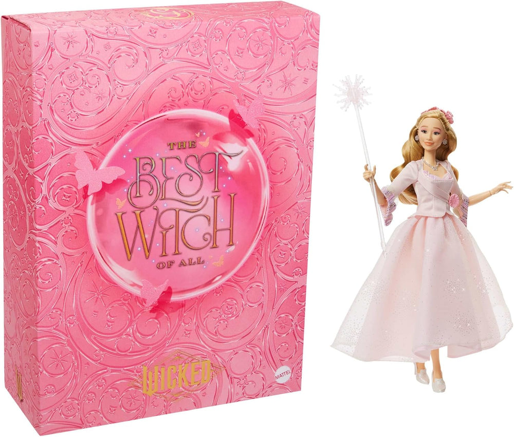 Mattel Wicked: for Good von Universal Pictures Glinda Deluxe-Modepuppe mit abnehmbarem Outfit und 3 Accessoires, vom Film inspiriert, JFM13