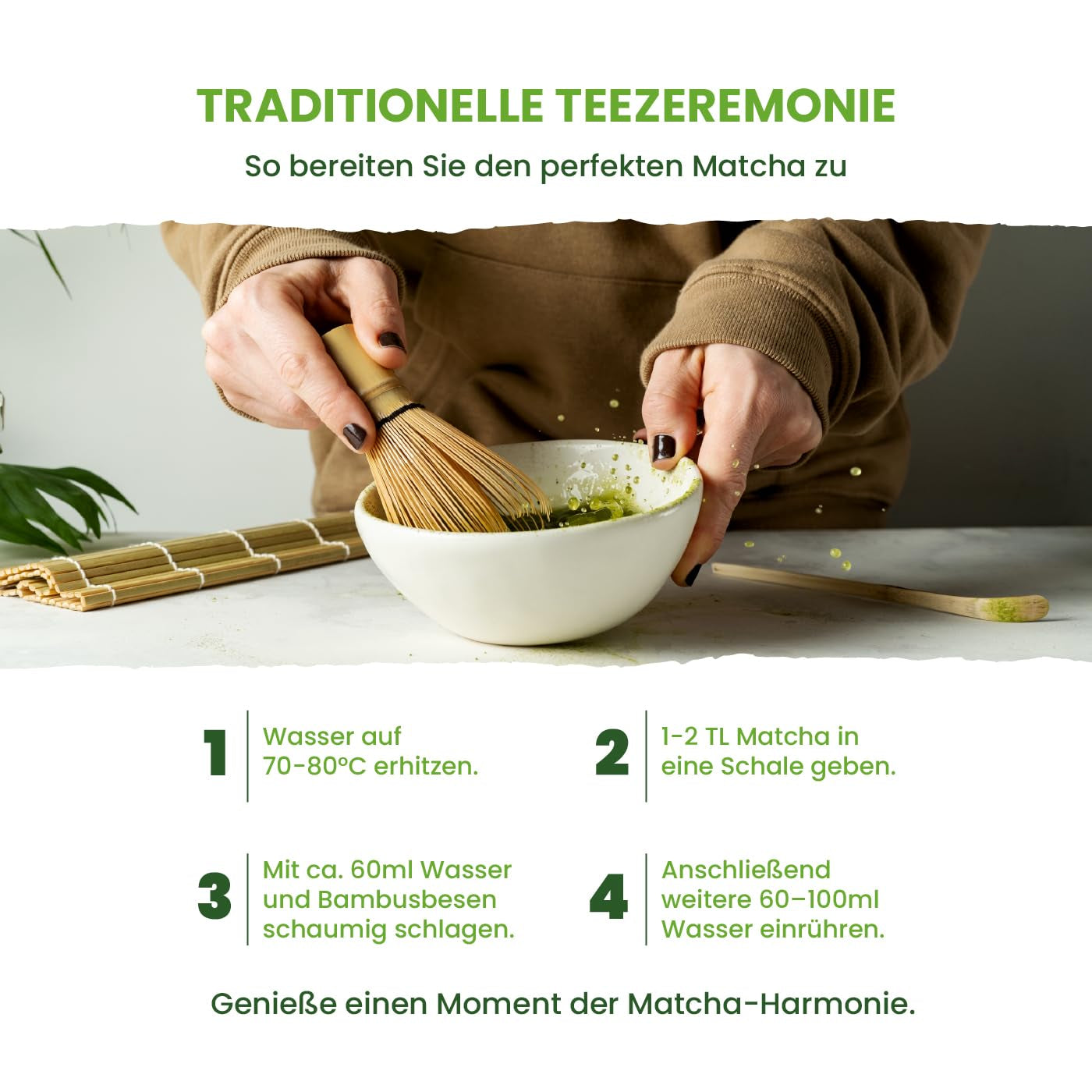 Poudre de matcha de cérémonie Monte Nativo (40 g) - parfaite pour le thé matcha, les lattés et les smoothies - thé vert du Japon - qualité cérémonielle, dans une boîte en métal - 100% pur, sans gluten, finement moulu