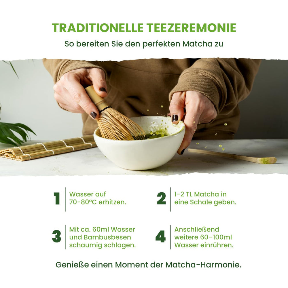 Poudre de matcha de cérémonie Monte Nativo (40 g) - parfaite pour le thé matcha, les lattés et les smoothies - thé vert du Japon - qualité cérémonielle, dans une boîte en métal - 100% pur, sans gluten, finement moulu