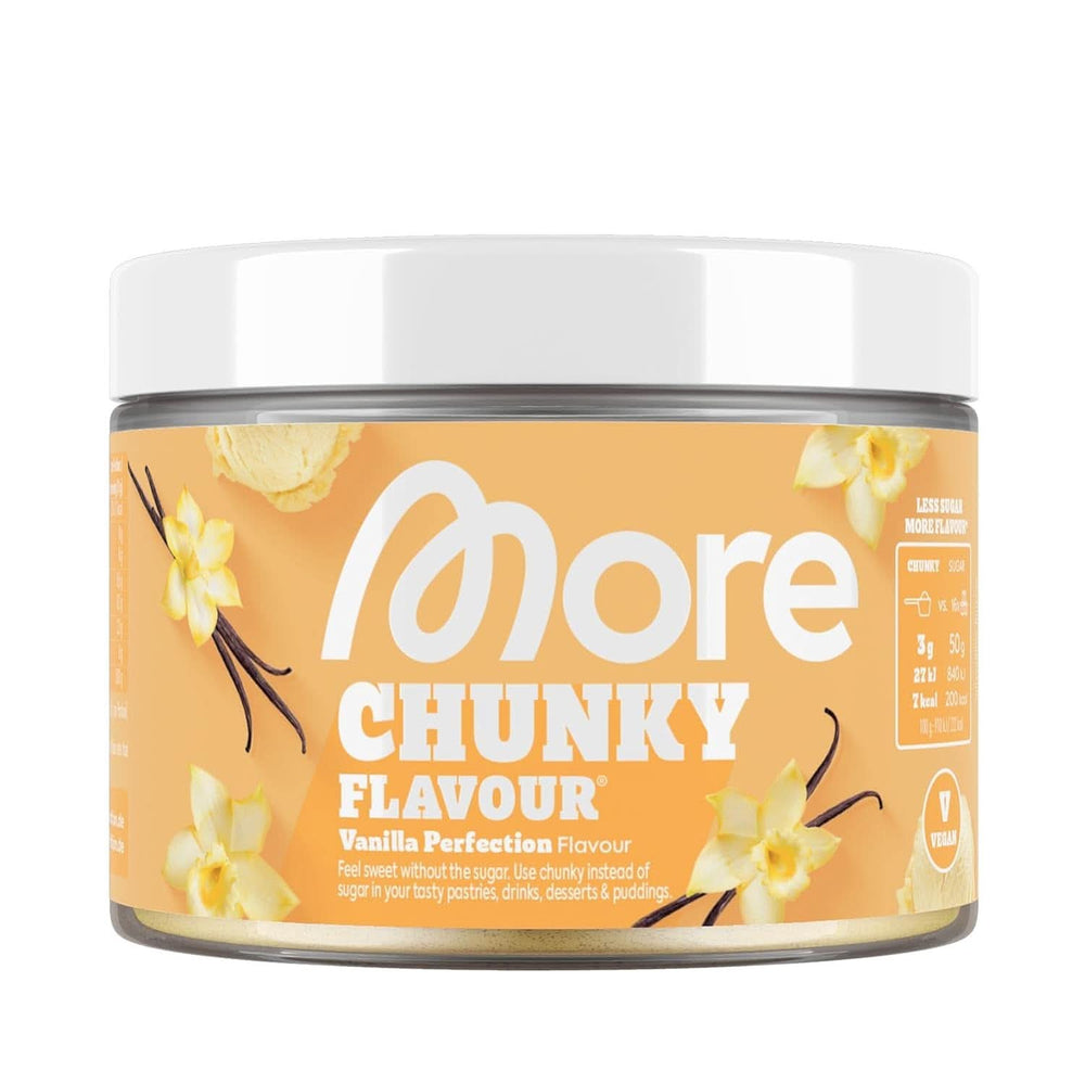 MORE Chunky Flavour, Blueberry Cheesecake, Pudră aromatizantă pentru îndulcire cu inulină și lactază, 150 grame Indulcitori Naty Shop 150 G (1Er Pack) Vanilla Perfection