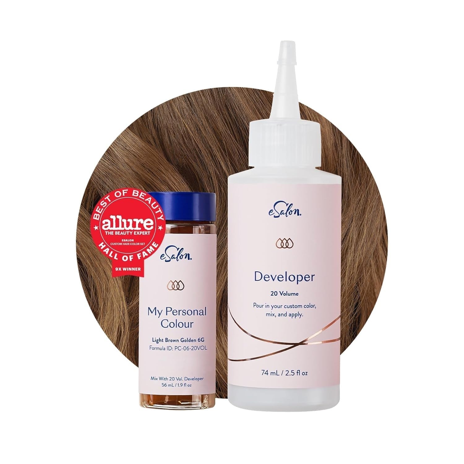 Ensemble de teintures capillaires permanentes, couverture 100 % des gris, coloration maison, 0 % d'ammoniaque, teintures capillaires multidimensionnelles, teintures capillaires professionnelles, Naty Shop, teinture capillaire, châtain clair, doré, 6 g