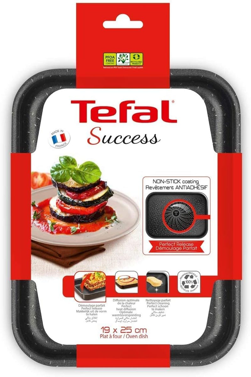 Tefal J1600502 Success Flach Mini Backofen Aluminium Schwarz 19X25 X 4,2 Cm Moules et plaques pour pâtisserie Naty Shop