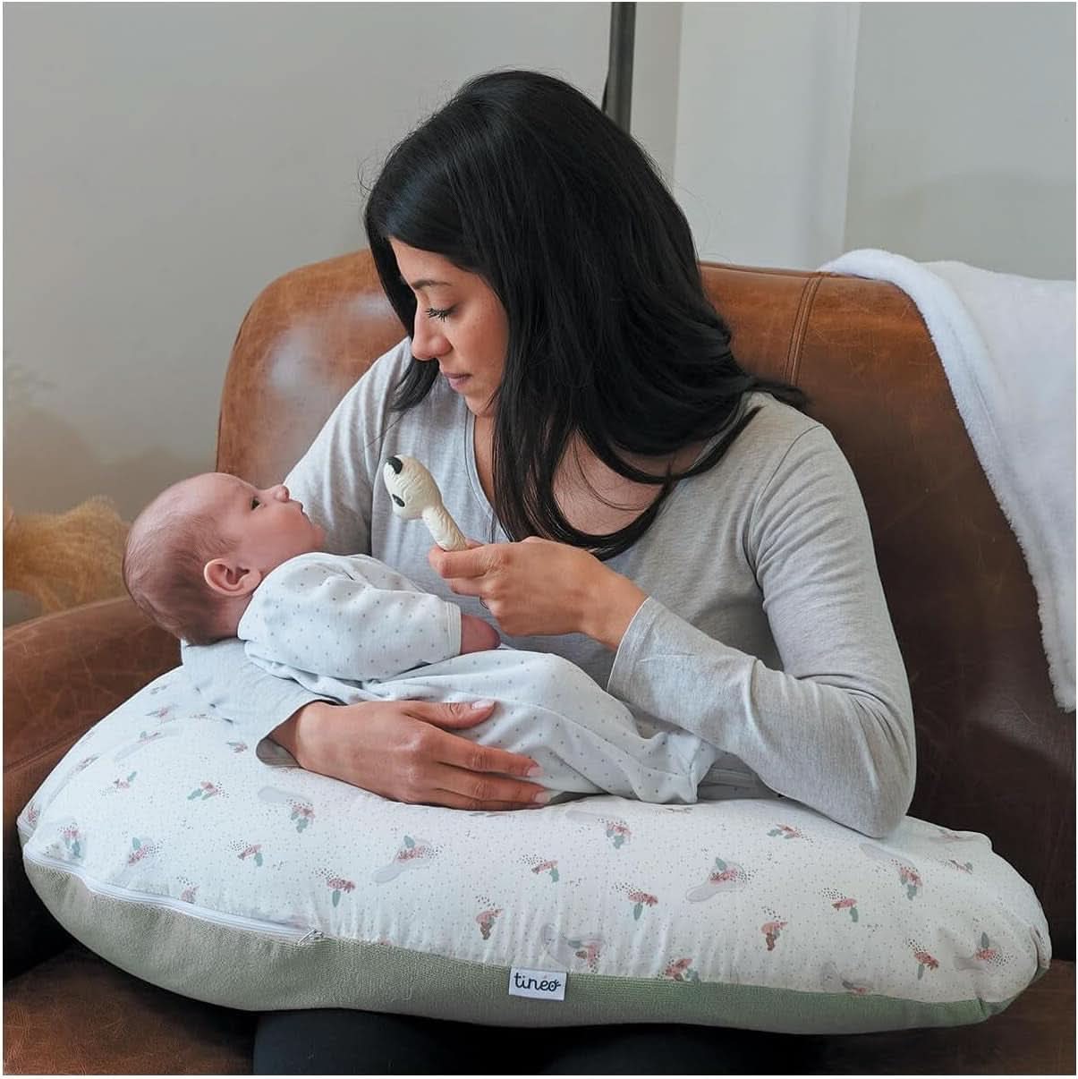 Coussin de grossesse - Coussin d'allaitement - Oreiller multifonction 2 en 1 - Housse amovible 78 X 44 cm Accessoires Alimentation et Allaitement Bebe Naty Shop