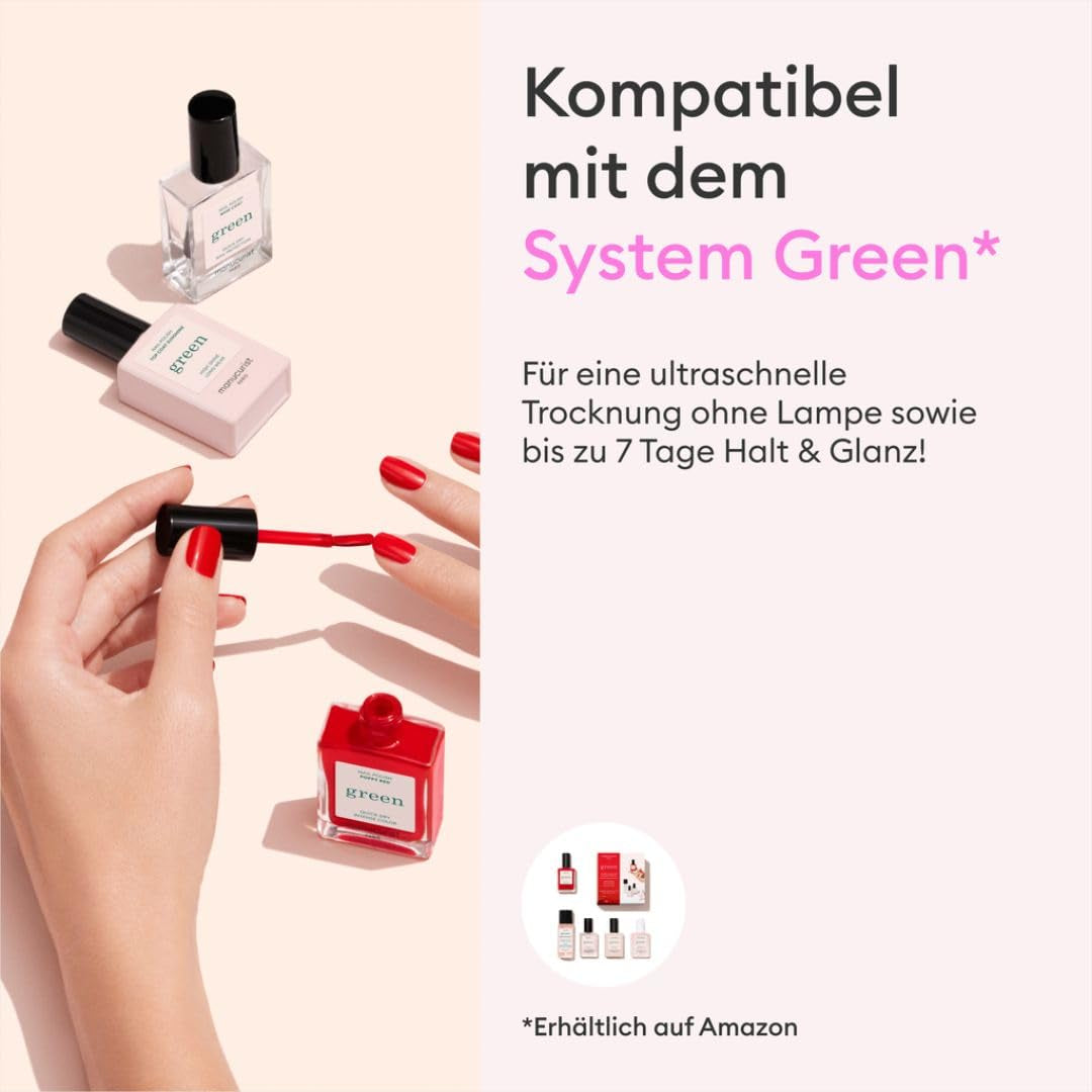 Manucurist Green - Vernis à ongles Rosy Beige Shell Beige - Vernis à ongles à séchage rapide - Ongles DIY - Vegan 12-Free - À base de plantes - Vernis à ongles - Fabriqué en France