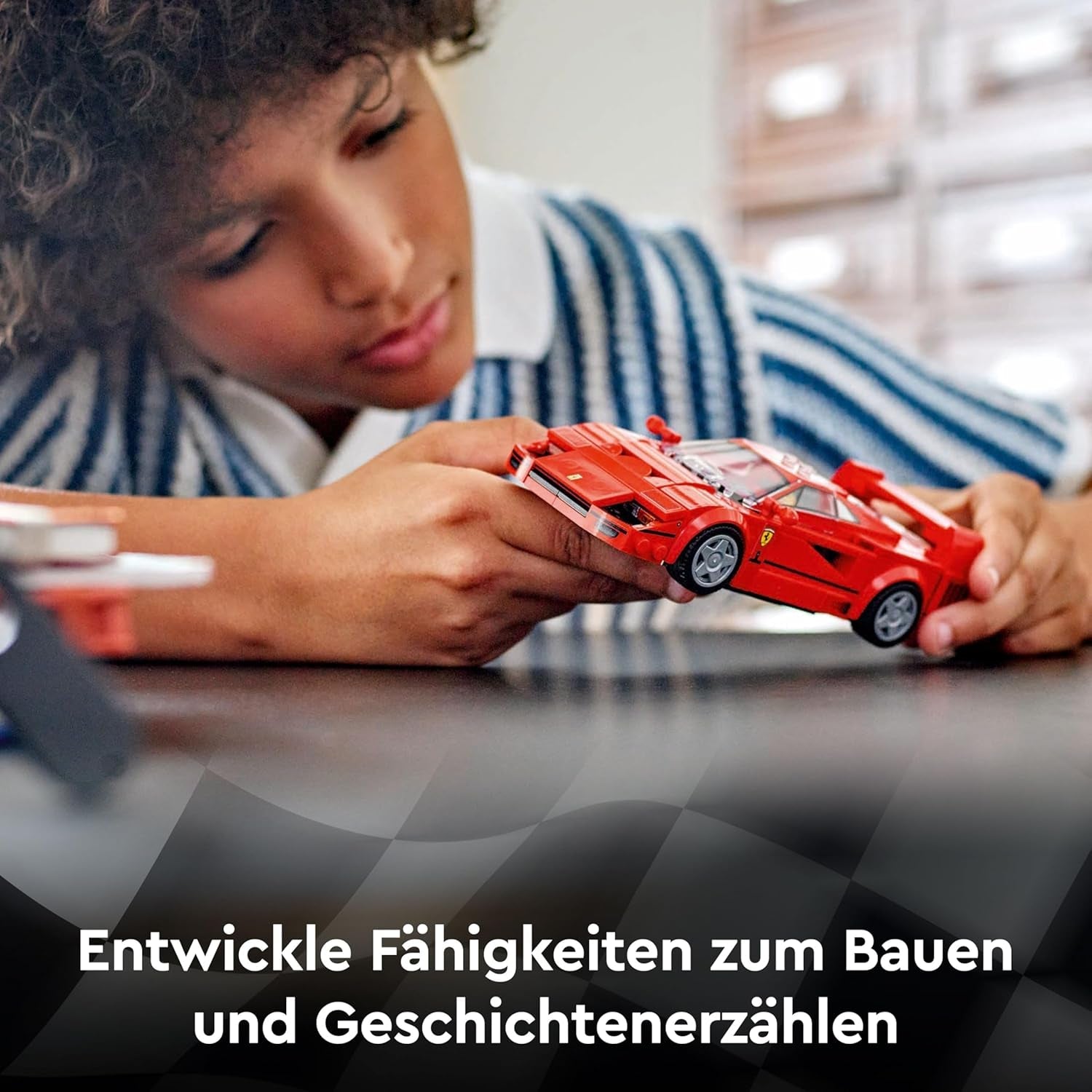 LEGO Speed Champions Ferrari F40 Supersportwagen, Spielset mit baubarem Spielzeugauto und Fahrer-Minifigur, Bauset zum Sammeln für Kinder, Geschenk für Jungen und Mädchen 76934