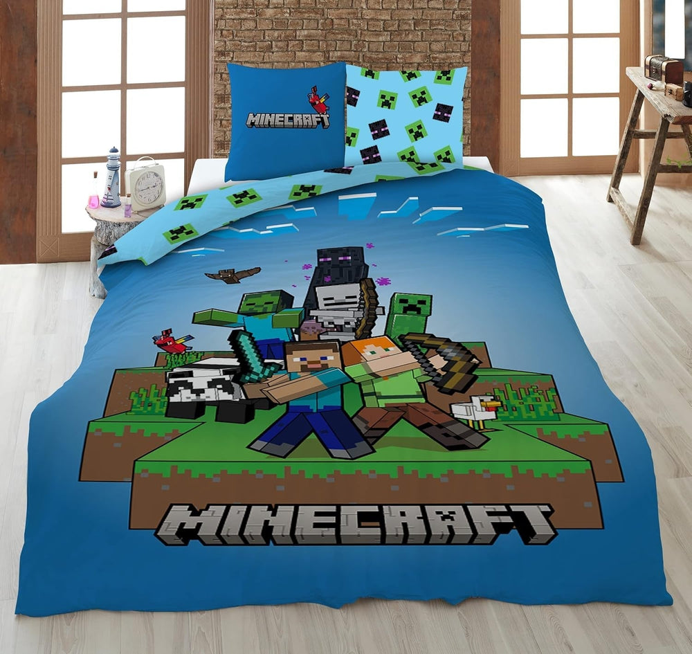 Minecraft Prêt à survivre Ensemble de literie pour enfants Literie en microfibre - Kids Naty Shop Titre par défaut