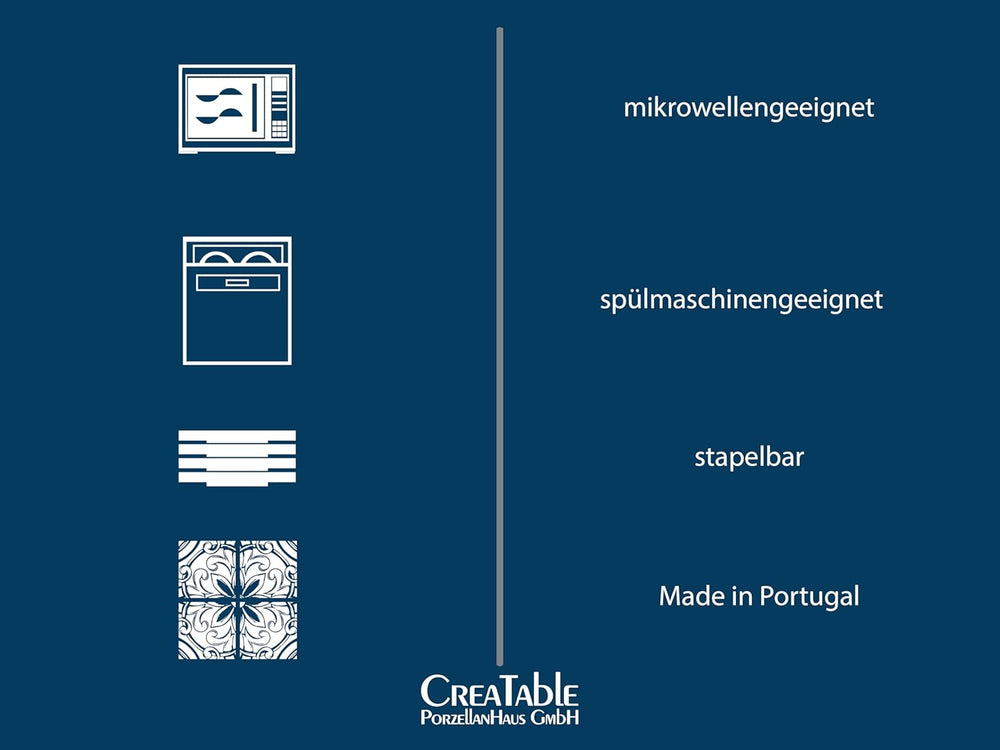 CreaTable, 21249, série Natura Organic RUSTY, service de table 12 pièces pour 4 personnes, service d'assiettes en porcelaine, passe au lave-vaisselle et au micro-ondes, fabriqué en Europe