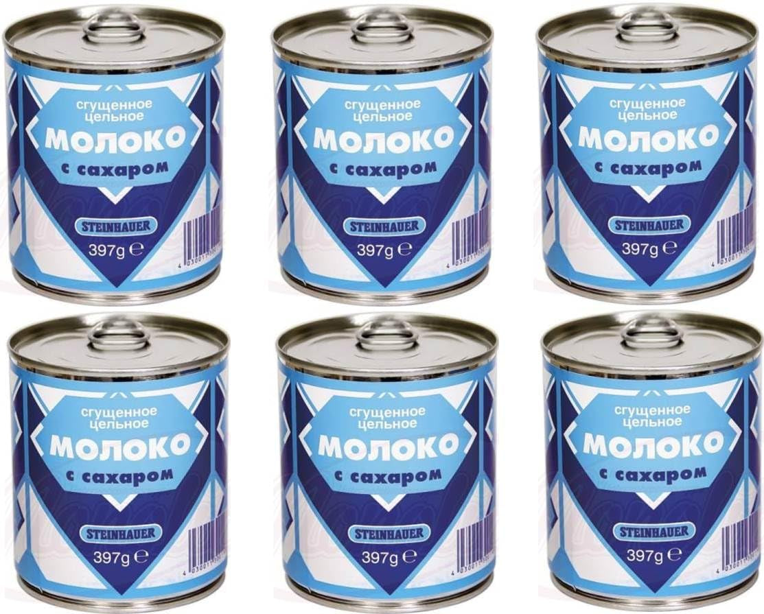 6 x 397g de lait de boulangerie gezuckerte 8% Fett