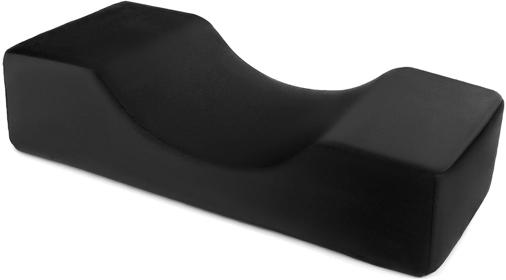 QWORK® Wimpernkissen, U-Förmiges Beauty Makeup Kissen, Ergonomisches Wimpernkissen Für Verlängerungen, Memory Foam Wimpernkissen Für Den Heimgebrauch Im Schönheitssalon (Schwarz) Perne ortopedice cervicale Naty Shop