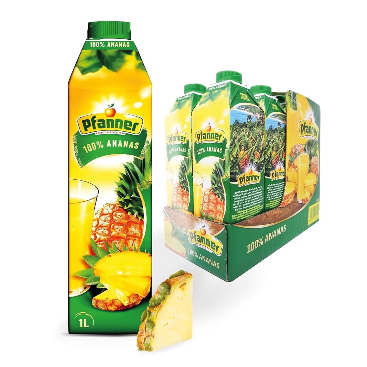 Pfanner Fraise Nectar de Fruits (8 X 1 Litre) - 30% de Fruits - Boisson à la Fraise Naty Shop Ananas